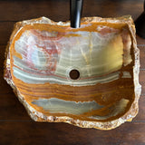 Rustic Green Onyx Stone Sink | Handmade & Natural | Luxury
