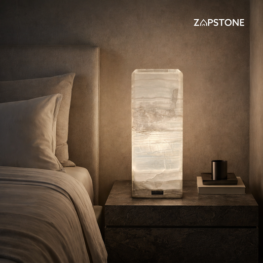 Ice White Onyx Lamp