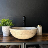 Round Travertine Sink