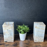 White Onyx Lamp Pair