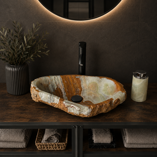 Rustic Green Onyx Sink