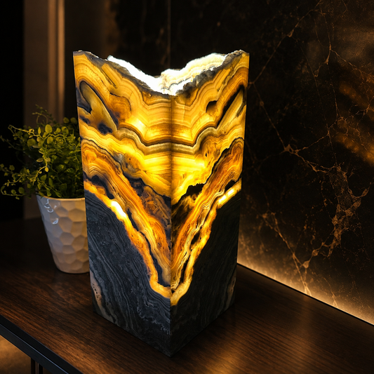 Zebra Onyx Lamp