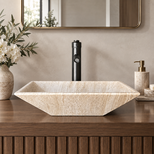 Travertine Sink | Wabi Sabi | Handmade