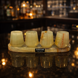 Marble Shot Glasses with Tray