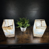 White Onyx Lamp Pair