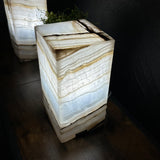 White Onyx Lamp Pair