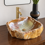 Rustic Green Onyx Stone Sink | Handmade & Natural | Luxury