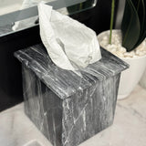 Caja de pañuelos cuadrada de mármol