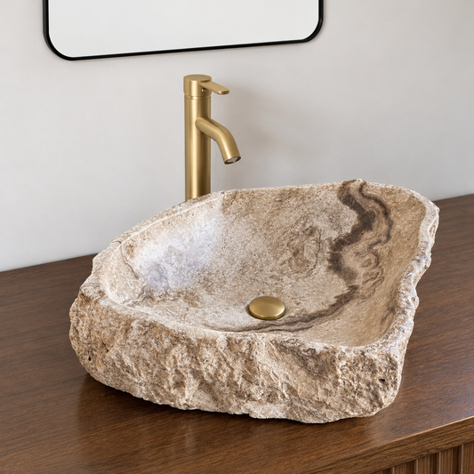 Rustic Chocolate Onyx Stone Sink | Handmade & Natural | Luxury