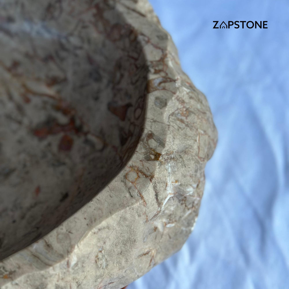 River Stone Sink | Handmade Natural Stone Over the Counter Sink