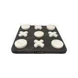 Juego de Gato (Tic Tac Toe) de Mármol | Juego de Mesa de Piedra Blanca y Negra | Decoración Moderna | Regalo de Lujo Hecho a Mano