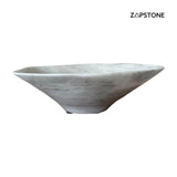 Tazón de Mármol de Lujo – Pieza Central Irregular de Piedra Natural | Tazón Decorativo Mate Hecho a Mano