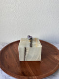Green Onyx Jewelry Box with Amethyst Top – Handmade Stone Trinket Box – Luxury Crystal Storage Jar – Unique Gift