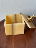 Caja de Joyería de Ónix Amarillo | Caja de Piedra Hecha a Mano | Almacenamiento de Lujo para Recuerdos, Regalo
