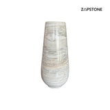 Florero de Mármol Blanco, Florero de Piedra Hecho a Mano, Decoración de Lujo, Acento Moderno, Pieza Central de Mármol Natural, Regalo Elegante