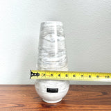 Florero de Mármol Blanco, Florero de Piedra Hecho a Mano, Decoración de Lujo, Acento Moderno, Pieza Central de Mármol Natural, Regalo Elegante