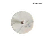 Frasco de Almacenamiento de Mármol Blanco con Tapa, Contenedor de Lujo para Tocador, Perilla Plateada, Decoración Elegante de Baño
