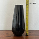 Florero de Mármol Negro, Florero de Piedra Hecho a Mano, Decoración de Lujo, Acento Moderno, Pieza Central de Mármol Natural, Regalo Elegante