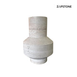Travertine Flower Vase – Luxury Stone Vase, Wabi Sabi Modern Decor, Neutral Minimalist Home Accent Natural Stone Centerpiece, Reversible