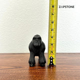 Escultura de Gorila de Mármol Negro | Estatua de Gorila Tallada a Mano | Decoración Moderna Minimalista | Figura Animal de Lujo | Regalo Único