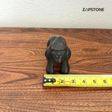 Escultura de Gorila de Mármol Negro | Estatua de Gorila Tallada a Mano | Decoración Moderna Minimalista | Figura Animal de Lujo | Regalo Único