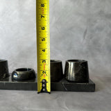Set de Tequila de Mármol Negro, Set Mezcalero Hecho a Mano con Platito para Sal, Caballitos de Piedra de Lujo, Regalo Único para Él