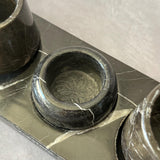 Set de Tequila de Mármol Negro, Set Mezcalero Hecho a Mano con Platito para Sal, Caballitos de Piedra de Lujo, Regalo Único para Él