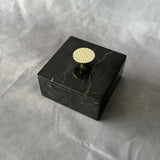 Caja de Joyería de Mármol y Ónix de Lujo con Perilla Dorada – Caja de Piedra Natural, Almacenamiento Elegante, Regalo de Alta Gama