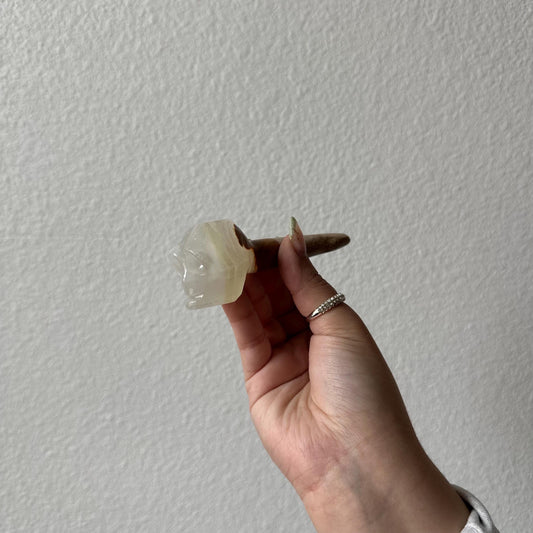 Pipa de Tabaco de Calavera de Mármol y Ónix | Pipa de Piedra Natural de Lujo | Pipa Decorativa | Hecha a Mano | Regalo Único para Él