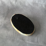 Green Onyx Ring Dish with Amethyst Knob 6.7” L × 4.3" W | Key Holder, Coin Holder, Luxury Oval Trinket Dish | Handmade Onyx Decor