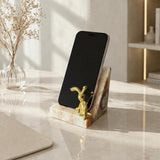 Natural Onyx Phone Stand, Handmade Stone Phone Holder, Luxury Desk Decor, Minimalist Office Accessory, Unique Gift