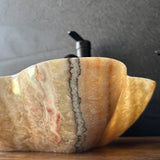 Honey Onyx Vessel Sink, Handmade of Natural Stone, Luxury Bathroom Vanity Basin, Unique Sculptural Sink, Modern Bathroom Decor