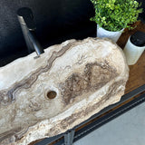 Beige Onyx Stone Sink | Natural Stone Vessel Sink | Modern Wabi Sabi | Rustic Luxury Sink