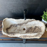Beige Onyx Stone Sink | Natural Stone Vessel Sink | Modern Wabi Sabi | Rustic Luxury Sink