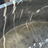 Black Marble Vessel Sink, Natural Stone Bathroom Sink, Round Luxury Vanity Basin, Handcrafted Wash Basin, Modern Bathroom Decor