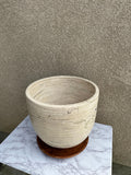 XL Beige Travertine Vessel Sink – Natural Stone Round Bathroom Sink – Luxury Spa Style Countertop Basin – Modern Organic Marble Vanity Sink