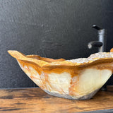 Green Onyx Stone Vessel Sink, Handmade Natural Onyx Countertop Sink, Luxury Modern Vanity Basin, Unique Marble Sink, High End Bathroom Decor