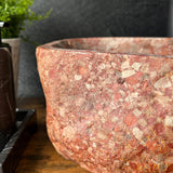 Lavabo de Piedra de Río Rojo, Lavabo de Piedra Natural Hecho a Mano, Lavabo de Lujo, Lavabo Rústico Moderno, Decoración Única (Pieza III)