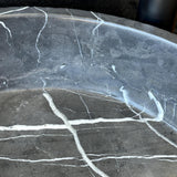 Black Marble Vessel Sink, Natural Stone Bathroom Sink, Round Luxury Vanity Basin, Handcrafted Wash Basin, Modern Bathroom Decor