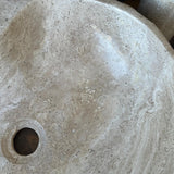 Handmade Travertine Stone Vessel Sink | Natural Rock Bathroom Sink | Rustic Modern Vanity Basin | One of a Kind Stone Sink | Wabi Sabi