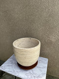 XL Beige Travertine Vessel Sink – Natural Stone Round Bathroom Sink – Luxury Spa Style Countertop Basin – Modern Organic Marble Vanity Sink