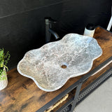Marble Vessel Bathroom Sink | One-of-a-Kind Handcrafted Marble Sink, Natural Stone Bathroom Basin, Luxury Sink