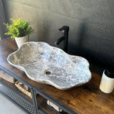 Marble Vessel Bathroom Sink | One-of-a-Kind Handcrafted Marble Sink, Natural Stone Bathroom Basin, Luxury Sink