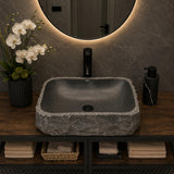 Rustic Black Marble Vessel Sink (Piece II)