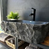Rustic Black Marble Vessel Sink (Piece II)