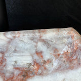 Lavabo Rústico Cuadrado | Lavabo de Baño de Piedra Natural Rosa y Blanca | Lavabo Artesanal para Tocador | Lujo