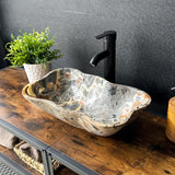 Green Onyx Bathroom Vessel Sink | Luxury Sink | One-of-a-Kind Hand Carved Onyx Bowl Sink – Natural Stone Bathroom Basin