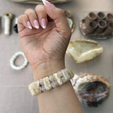 Chunky Stretchy Onyx Bracelet | Natural Stone | Neutral Luxury Jewelry