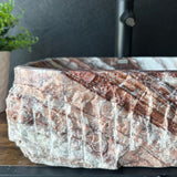 Rustic Squared Onyx Vessel Sink | Rare Natural Stone Bathroom Sink | Handmade Vanity Sink | Luxury