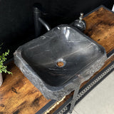 Rustic Black Marble Vessel Sink (Piece I)